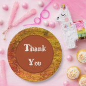 Assiettes En Carton Merci Orange Appréciation d'automne Repas (Fête)