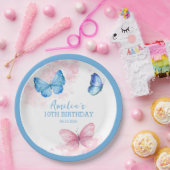 Assiettes En Carton Merci pour les papillons flottants Anniversaire (Fête)