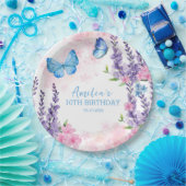 Assiettes En Carton Merci pour les papillons flottants Anniversaire (Fête)