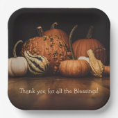 Assiettes En Carton Merci Pour Toutes Les Bénédictions | Récolte d'aut (Recto)