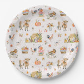 Assiettes En Carton Merci pour vous | Baby shower agricole d'automne (Devant)