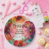 Assiettes En Carton Merci Scarlet Élégance pétale (Fête)