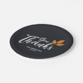 Assiettes En Carton Merci. Thanksgiving moderne. (Angle)