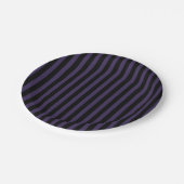Assiettes En Carton Mercredi Violet et bande noire (Angle)