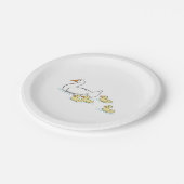 Assiettes En Carton Mère Canard et canettes Baby shower Plaque en papi (Angle)