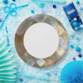 Assiettes En Carton Mère de Pearl Capiz Weave (Fête)