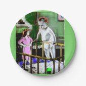 Assiettes En Carton Mère des années 1940 et son bébé géant (Devant)