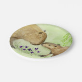 Assiettes En Carton Mère et bébé Capybara (Angle)