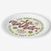 Assiettes En Carton Mère Le Monde Le Plus Beau (Angle)