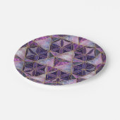 Assiettes En Carton Merkabah sur Fleur de vie motif (Angle)