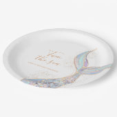 Assiettes En Carton Mermaid 2e anniversaire (Angle)