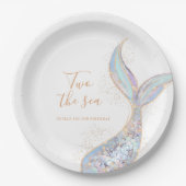 Assiettes En Carton Mermaid 2e anniversaire (Devant)