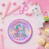 Assiettes En Carton Mermaid 2e anniversaire Modifier Modifier le texte (Fête)