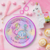 Assiettes En Carton Mermaid 4e anniversaire Modifier Modifier Modifier (Fête)