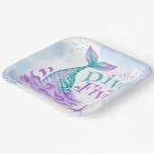 Assiettes En Carton Mermaid 5e anniversaire Plongée en cinq (Angulaire)