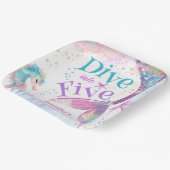 Assiettes En Carton Mermaid 5e anniversaire Plongée en cinq (Angulaire)