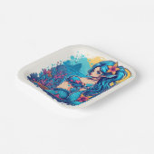 Assiettes En Carton mermaid Birthday or Shower  (Angulaire)