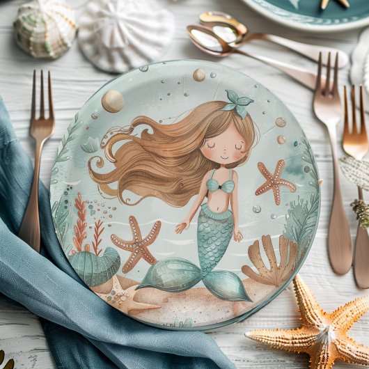 Assiettes En Carton Mermaid Dreams Kids