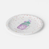 Assiettes En Carton Mermaid Mason Jar Milkshake Girls Âge d'anniversai (Angle)