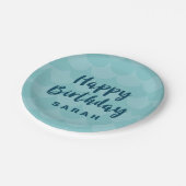 Assiettes En Carton Mermaid Scales heureux anniversaire (Angle)