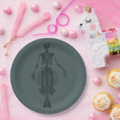 Assiettes En Carton Mermaid Skeleton Dark Halloween (Fête)