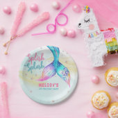 Assiettes En Carton Mermaid Tail Glitter Splish Splash birthday (Fête)