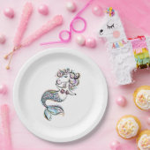 Assiettes En Carton Mermaid Unicorn (Fête)