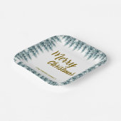 Assiettes En Carton Merry and Bright pine tree forest Christmas (Angulaire)