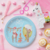 Assiettes En Carton Merry Chris Moose - Oh So Jolly (Fête)