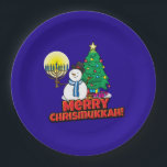 Assiettes En Carton Merry Chrismukkah avec Snowman et Menorah<br><div class="desc">C'est une vraie Chrismukkah 2019 ! Noël et Hanoukka tombent la même semaine !Ajoutez ces amusantes plaques de papier interconfessionnel (Hanoukka et Noël) à vos célébrations de Chrismukkah cette année. Si vous fêtez les fêtes ensemble, c'est une bonne touche.C'est notre design et vous ne le trouverez nulle part ailleurs que...</div>