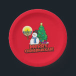 Assiettes En Carton Merry Chrismukkah avec Snowman et Menorah<br><div class="desc">C'est un vrai Chrismukkah pour 2019 ! Noël et Hanoukka tombent la même semaine !Ajoutez ces amusantes plaques de papier interconfessionnel (Hanoukka et Noël) à vos célébrations de Chrismukkah cette année. Si vous fêtez les fêtes ensemble, c'est une bonne touche.C'est notre design et vous ne le trouverez nulle part ailleurs...</div>