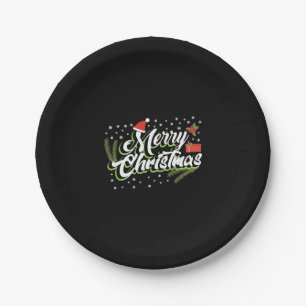 Assiettes En Carton Merry Christmas