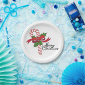 Assiettes En Carton Merry Christmas Candy Cane (Fête)