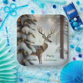 Assiettes En Carton Merry Christmas Deer (Fête)