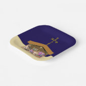 Assiettes En Carton Merry Christmas Fabric Font Cross Over Nativity (Angulaire)