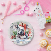 Assiettes En Carton Merry Christmas Hat Festive Koala -   (Fête)
