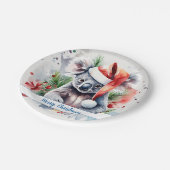Assiettes En Carton Merry Christmas Hat Festive Koala -   (Angle)