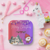 Assiettes En Carton Merry Christmas Paper Plates (Fête)