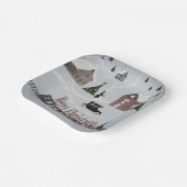 Assiettes En Carton Merry Christmas , rétro (Angulaire)