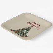 Assiettes En Carton Merry Christmas Tree Paper Plate (Angulaire)