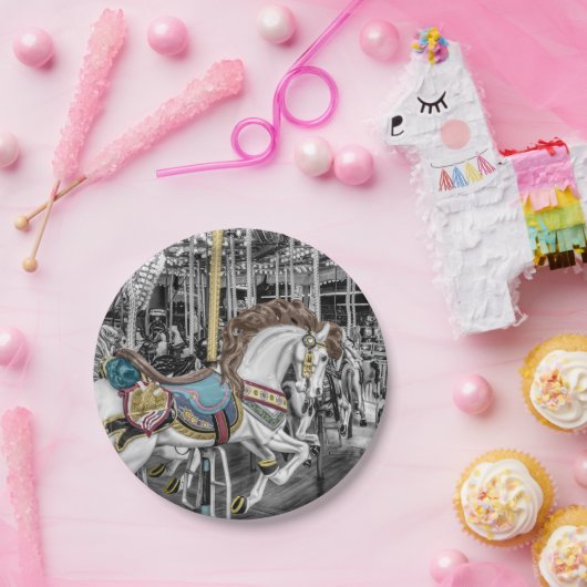 Assiettes En Carton Merry Go Round Carousel (Fête)