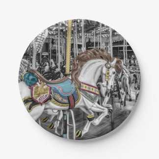 Assiettes En Carton Merry Go Round Carousel