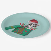 Assiettes En Carton Merry Kitty, Joyeux Noël (Angle)