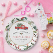 Assiettes En Carton Merry Little Baby shower Plaques en papier Camion (Fête)