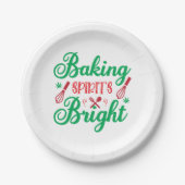 Assiettes En Carton Merry Xmas Baking Spiritueux (Devant)