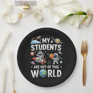 Assiettes En Carton Mes étudiants sont dans cet univers spatial