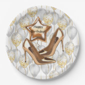 Assiettes En Carton Mesdames Joyeux anniversaire (Devant)