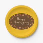 Assiettes En Carton Message bon thanksgiving (Devant)