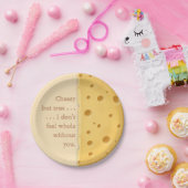Assiettes En Carton Message Cheesy personnalisé Charming Cheese Lover (Fête)