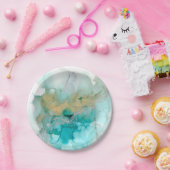 Assiettes En Carton Métalliques tissées (Fête)